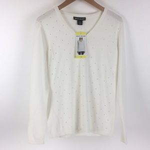 DKNY Jeans Ladies Rhinestone Embellished Sweater